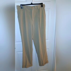 Nike FIT DRY Men's Tan/Khaki Slacks - Size 36x34, Pleated Front